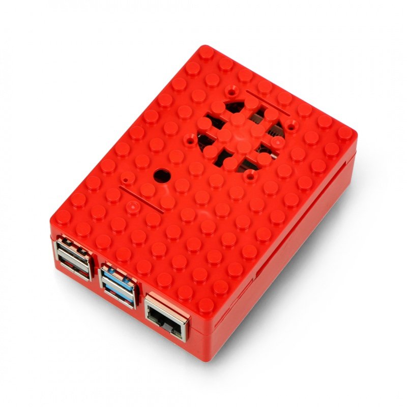 Pouzdro Pi-Blox pro Raspberry Pi 4B - červené - Multicomp Pro