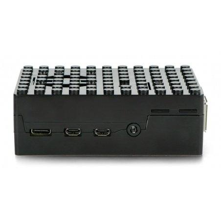 Pouzdro Pi-Blox pro Raspberry Pi 4B - černé - Multicomp Pro Pouzdro Pi-Blox pro Raspberry Pi 4B - černé - Multicomp Pro