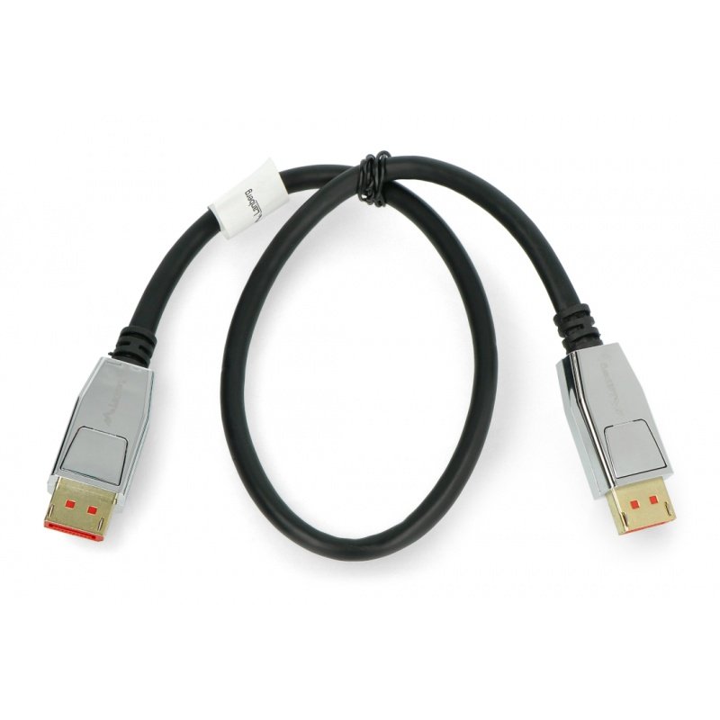 Kabel DisplayPort samec v1.4 8K Lanberg černý - 0,5 m