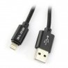 USB A - Lightning kabel pro iPhone / iPad / iPod - opletený Blow - černý 1,5 m - zdjęcie 1