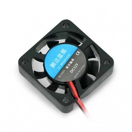 Ventilátor 12V 40x40x10mm 2 vodiče - JST 2pin 2,54mm konektor Ventilátor 12V 40x40x10mm 2 vodiče - JST 2pin 2,54mm konektor