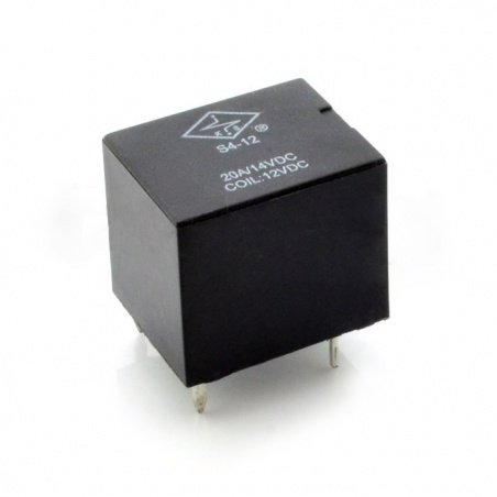 Relé S4-12 - cívka 12V, kontakty 20A / 14VDC Relé S4-12 - cívka 12V, kontakty 20A / 14VDC