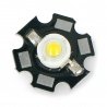 Výkonová LED hvězda 1 W - teplá bílá s chladičem - zdjęcie 1