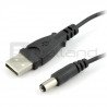 Kabel USB A - zástrčka DC 5,5 / 2,1 mm 0,1 A - 1,5 m - zdjęcie 1