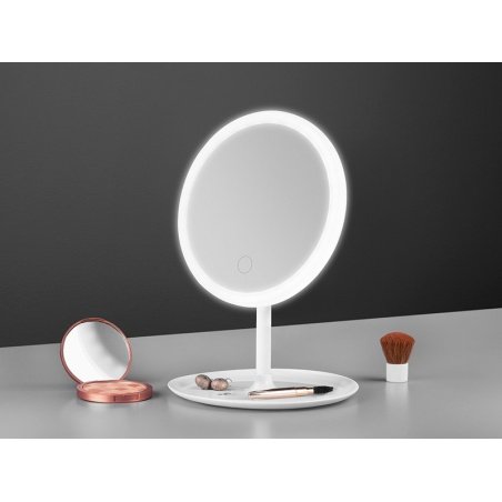 Kosmetické zrcátko Lafe ROSA - s osvětlením 28 LED - bílé Kosmetické zrcátko Lafe ROSA - s osvětlením 28 LED - bílé