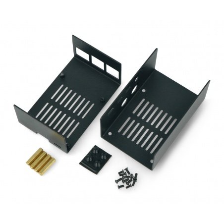 Obudowa do HiFiBerry DAC+/ADC i Raspberry Pi 4B - stalowa - Obudowa do HiFiBerry DAC+/ADC i Raspberry Pi 4B - stalowa -