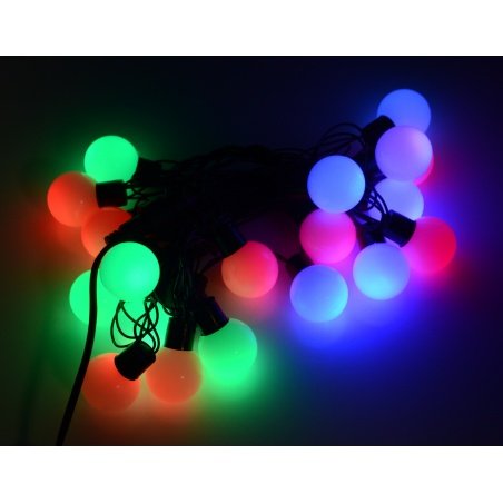 Lampki choinkowe LED kule - RGB - 19szt. Lampki choinkowe LED kule - RGB - 19szt.