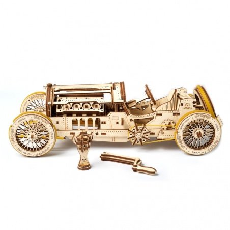 Automobil U-9 Grand Prix - mechanický model pro montáž - dýha - Automobil U-9 Grand Prix - mechanický model pro montáž - dýha -