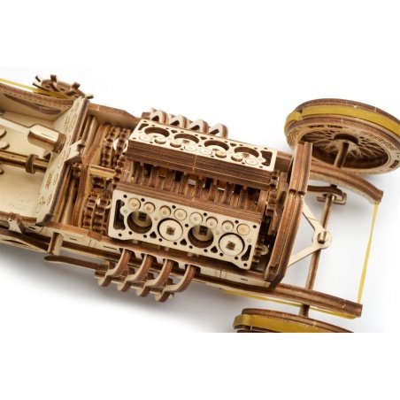 Automobil U-9 Grand Prix - mechanický model pro montáž - dýha - Automobil U-9 Grand Prix - mechanický model pro montáž - dýha -