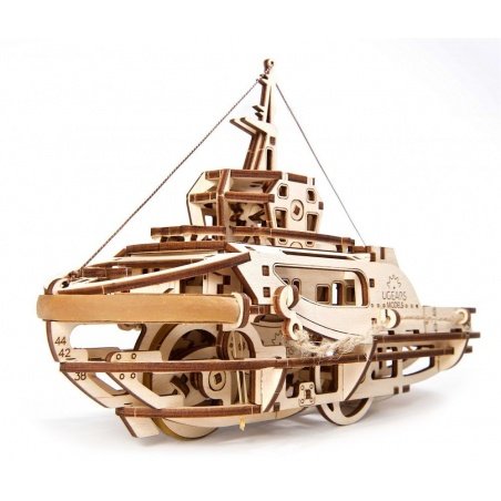 Remorkér - mechanický model pro skládání - dýha - 169 prvků - Remorkér - mechanický model pro skládání - dýha - 169 prvků -