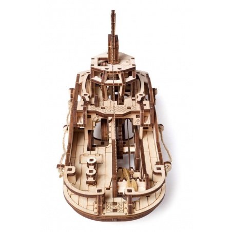 Remorkér - mechanický model pro skládání - dýha - 169 prvků - Remorkér - mechanický model pro skládání - dýha - 169 prvků -