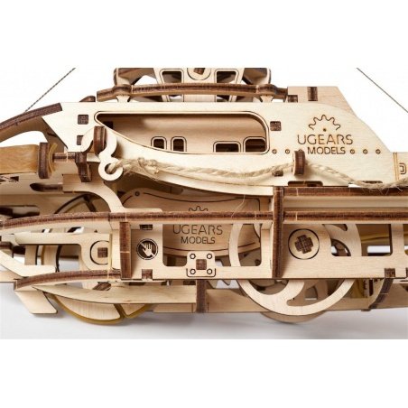 Remorkér - mechanický model pro skládání - dýha - 169 prvků - Remorkér - mechanický model pro skládání - dýha - 169 prvků -