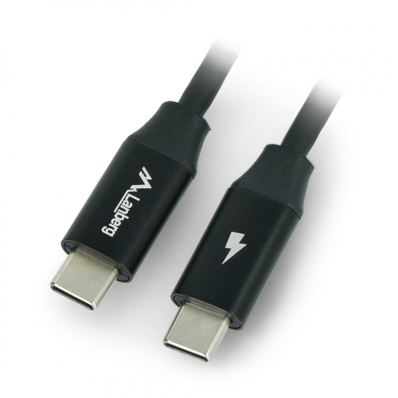 Lanberg USB C - USB C 2.0 černý prémiový kabel QC 4.0 PD 1m