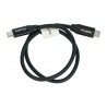 Lanberg USB C - USB C 2.0 černý prémiový kabel QC 4.0 PD 0,5 m - zdjęcie 4