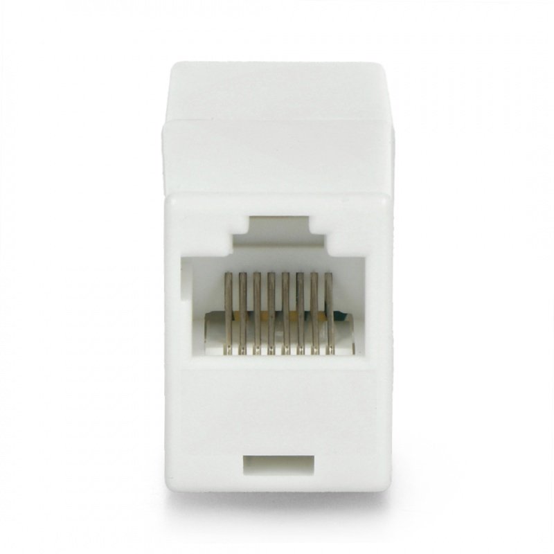 Konektor pro připojení síťových kabelů RJ45 / 8P8C - bílý