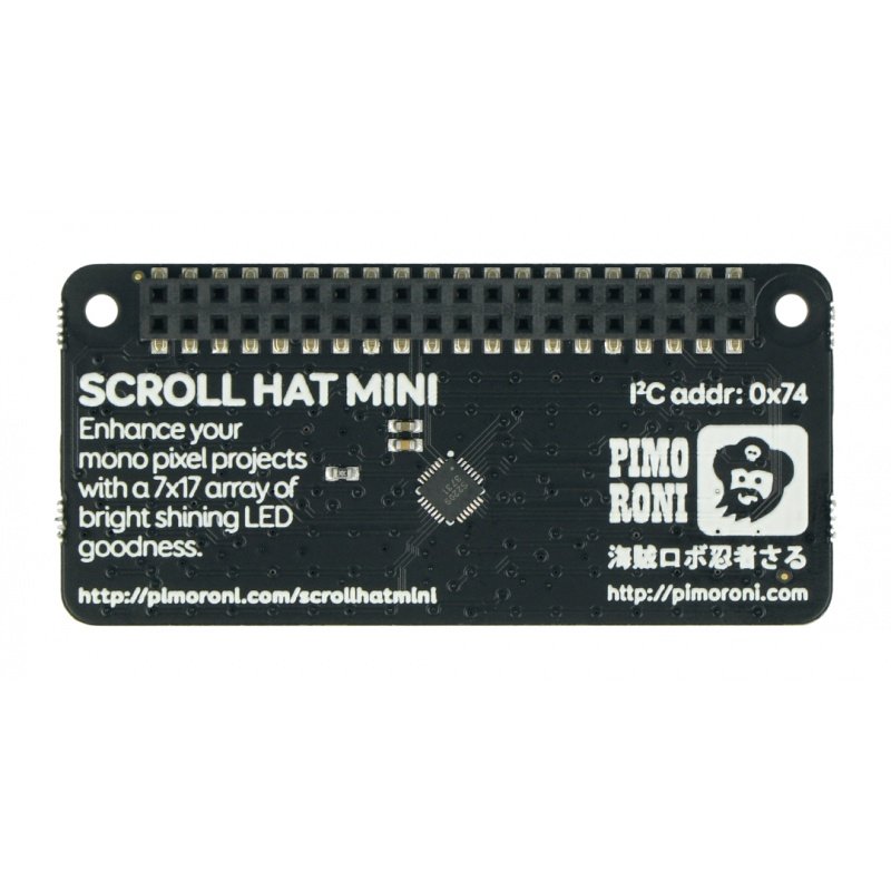 Scroll HAT Mini - matice LED 17x7 - overlay pro Raspberry Pi -