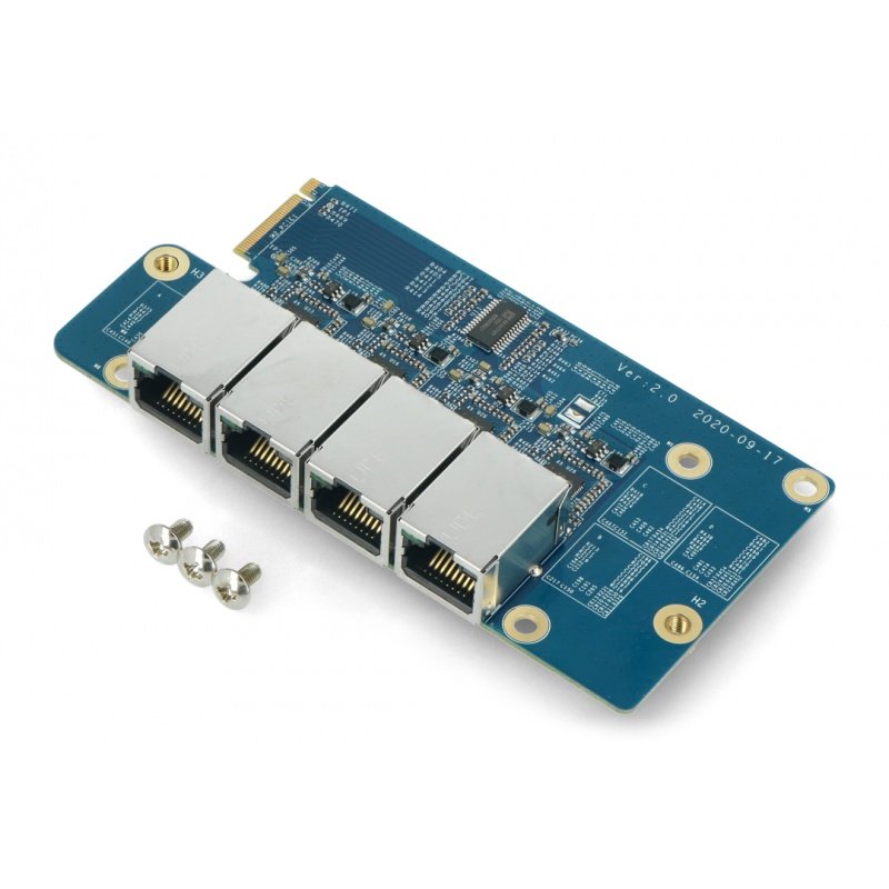 H2 Net Card - síťová karta pro Odroid H2 4x Ethernet 2,5 Gb