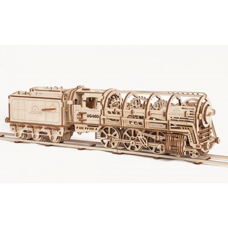 Lokomotiva UG 460 - mechanický model pro montáž - dýha - 443