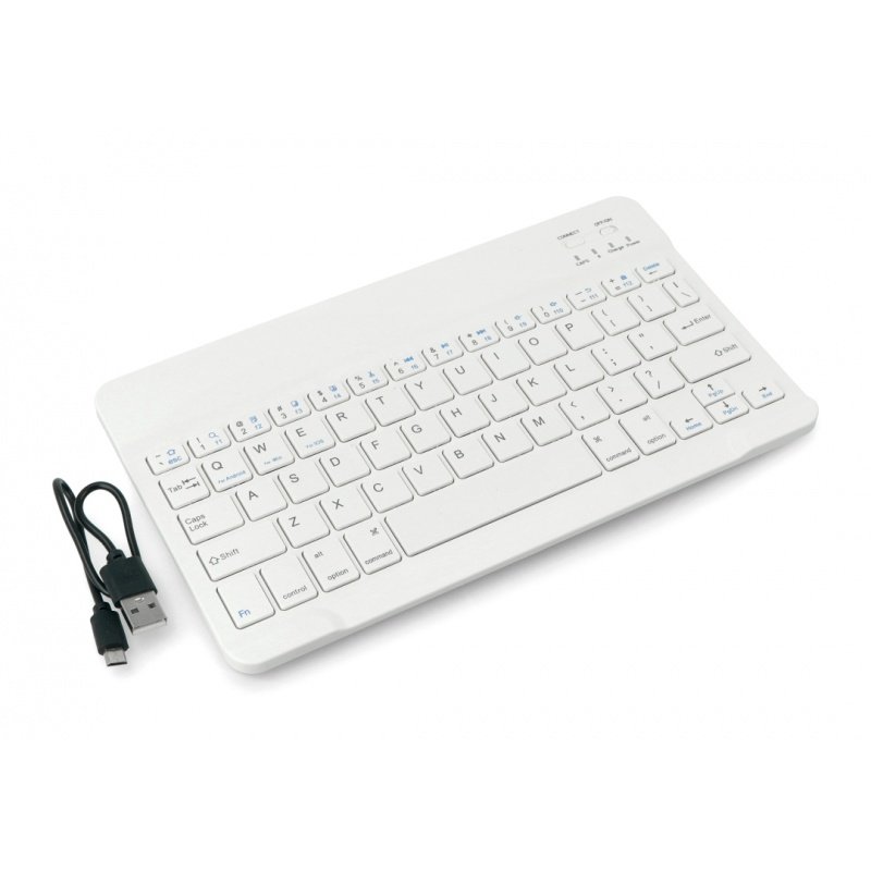 Bezdrátová klávesnice Bluetooth 3.0 - bílá - 10 palců