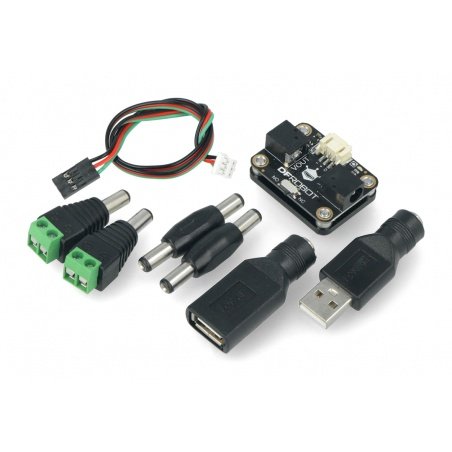 Gravity - reléový modul - s adaptéry DC-USB - DFRobot DFR0643 Gravity - reléový modul - s adaptéry DC-USB - DFRobot DFR0643