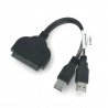 ADAPTER SATA DATA III (6GB/S) 22PIN(F)-USB-A(M) 3.0+ZASILANIE - zdjęcie 1