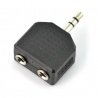 Adapter 3-pinowy wtyk Jack 3,5mm - 2x gniazdo Jack 3,5mm - zdjęcie 2