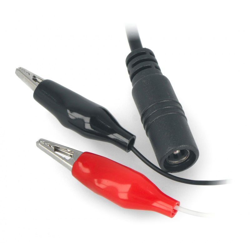 Gniazdo DC 2,1/5,5 mm z krokodylkami - 27mm