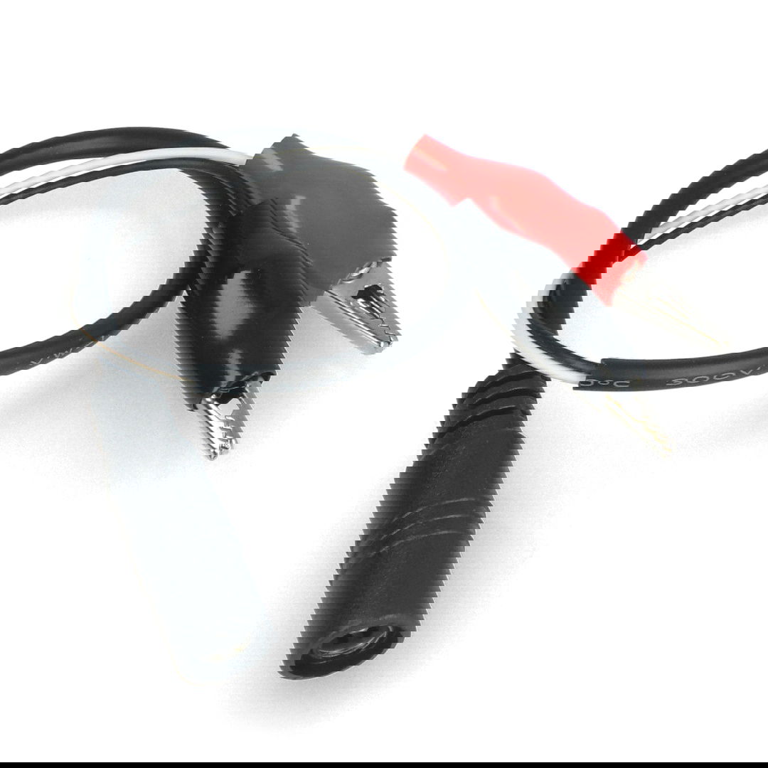 Gniazdo DC 2,1/5,5 mm z krokodylkami - 27mm