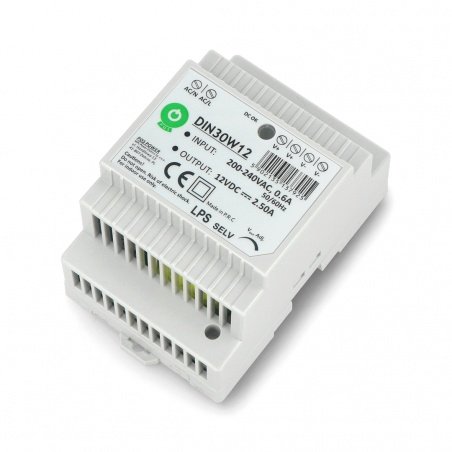Zasilacz DIN30W12 na szynę DIN - 12V / 2,5A / 30W Zasilacz DIN30W12 na szynę DIN - 12V / 2,5A / 30W