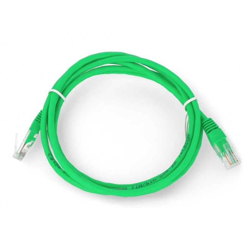 Przewód sieciowy Ethernet Patchcord UTP 5e 1,5m - zielony