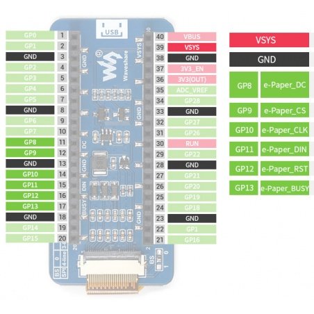 E-Paper Display E-Paper 2,13 '' 212x104px - SPI - 3 barvy - pro E-Paper Display E-Paper 2,13 '' 212x104px - SPI - 3 barvy - pro