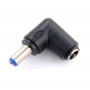 Adapter kątowy wtyk/gniazdo DC 5,5/2,1mm