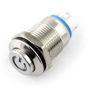 Monostabilní spínač ON-OFF - PBW-12BPW - 2A / 250V - zelený