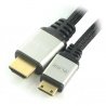 Kabel HDMI Blow Silver - miniHDMI - dlouhý 1,5 m - zdjęcie 1