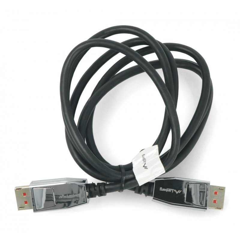 Przewód DisplayPort męski 20pin v1.4 8K Lanberg czarny - 1,8m