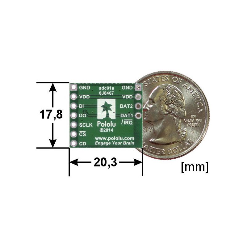 Modul čtečky karet microSD - Pololu 2597