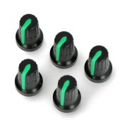 Knoflík potenciometru RCL14 zelený - 6 / 14mm - 5ks
