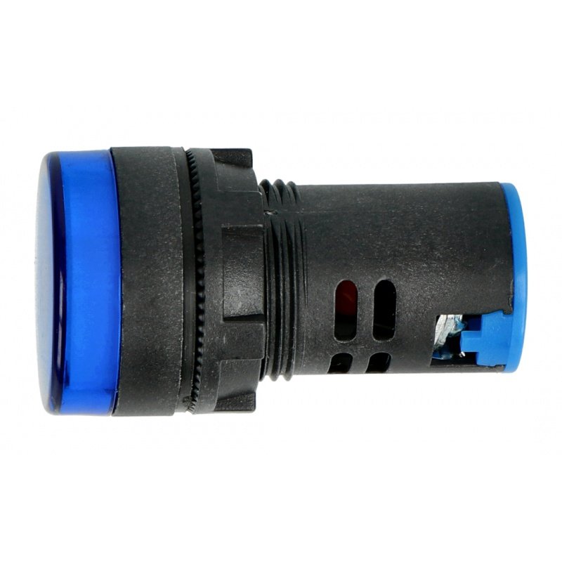 Kontrolka 230V AC - 28mm - modrá