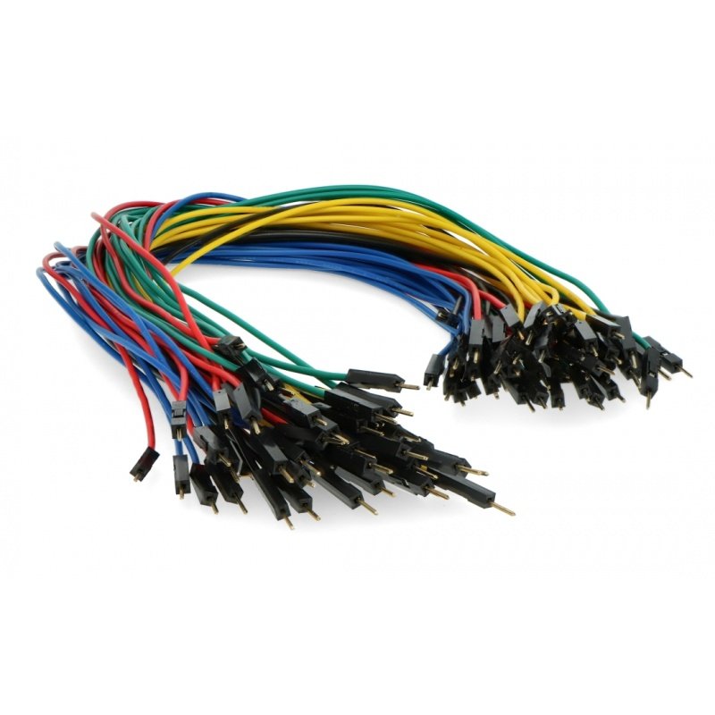 Propojovací kabely samec-samec 30cm barevné - 50ks