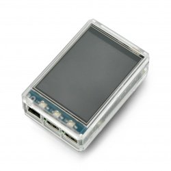 Pouzdro pro Raspberry Pi a 3,2 LCD displej - průhledné