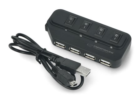 Rozbočovač USB 2.0 EA-127 se 4 porty Esperanza s přepínači