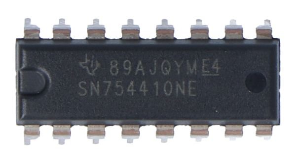 SN754410NE - H polovodičový budič pro stejnosměrné motory MOSFET