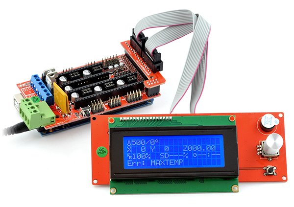 Chytrý ovladač Reprap 3D Ramps 1.4 LCD2004