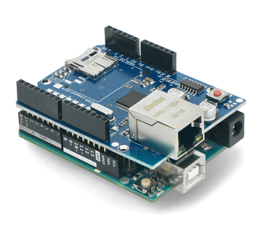 Ethernetový štít W5100 - příjem a odesílání dat přes internet!