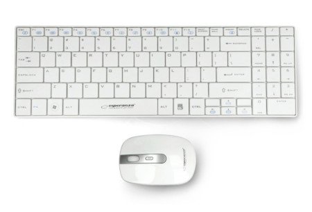 Bezdrátová sada Esperanza EK122W Liberty USB klávesnice + myš - bílá