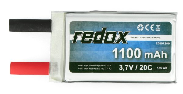 Li-Pol Redox 1100 mAh 3,7 V 20C balení (bez konektorů)