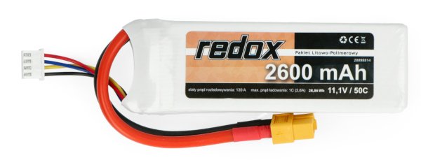 Balíček Li-Pol Redox 2600 mAh 11,1 V 50C.