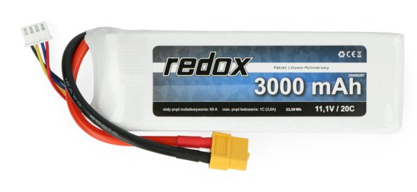 Balíček Li-Pol Redox 3000 mAh 11,1 V 20C.