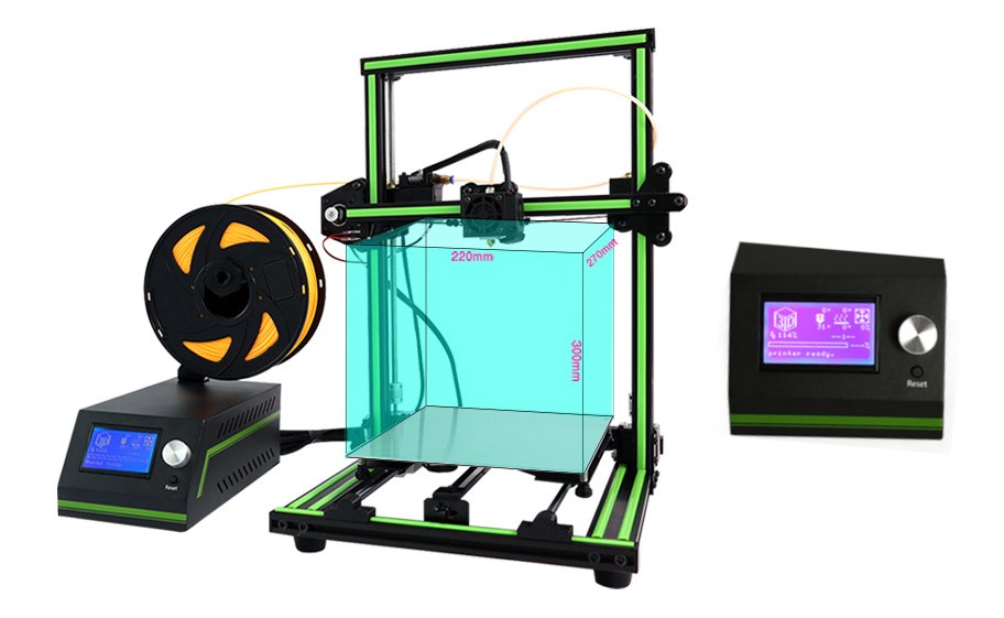 3D tiskárna Anet E10 - velikost tisku a zobrazení