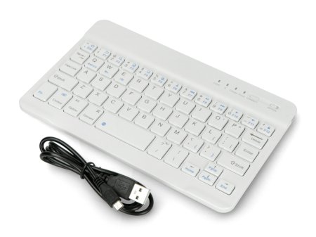 Bezdrátová klávesnice Bluetooth 3.0 - bílá - 7 palců